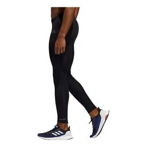 Adidas Men's Own the Run Long Tights, Black, Size Small